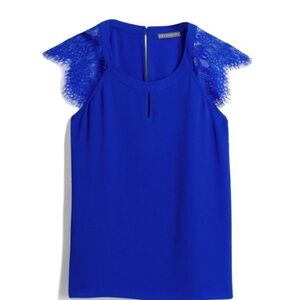 Brixon Ivy Royal Blue Lace Detail Blouse Stitch Fix